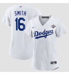Women Los Angeles Dodgers 16 Will Smith White 2025 World Series Home Cool Base Stitched Baseball Jersey  Women Los Angeles Dodgers 16 Will Smith White 2025 World Series Home Cool Base Stitched Baseball Jersey