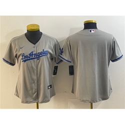 Women Los Angeles Dodgers Blank Grey Stitched Jersey 