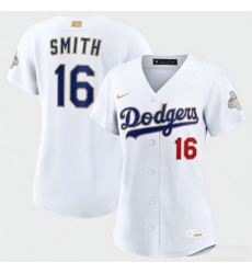 Women Los Angeles Dodgers Will Smith Nike White 2026 Gold Collection Stadium Jersey Women Los Angeles Dodgers Will Smith Nike White 2026 Gold Collection Stadium Jersey