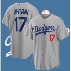Toddler Los Angeles Dodgers 17 Shohei Ohtani Gray Flex Base Stitched Baseball Jersey