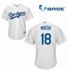 Youth Majestic Los Angeles Dodgers 18 Kenta Maeda Authentic White Home Cool Base MLB Jersey