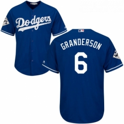 Youth Majestic Los Angeles Dodgers 6 Curtis Granderson Replica Royal Blue Alternate 2017 World Series Bound Cool Base MLB Jersey 