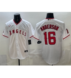 Men Los Angeles Angels 16 Garret Anderson White Stitched Baseball Jersey Men Los Angeles Angels 16 Garret Anderson White Stitched Baseball Jersey