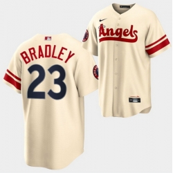 Men Los Angeles Angels 23 Archie Bradley 2022 Cream City Connect Cool Base Stitched Jersey