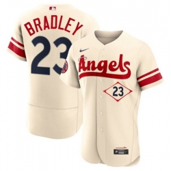 Men Los Angeles Angels 23 Archie Bradley 2022 Cream City Connect Flex Base Stitched Jersey