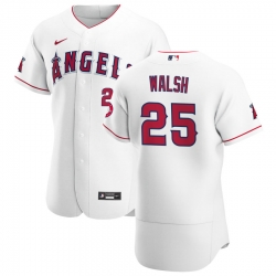 Men Los Angeles Angels 25 Jared Walsh Men Nike White Home 2020 Flex Base Player MLB Jersey