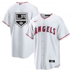 Men Los Angeles Angels  26 Kings White Cool Base Stitched Jersey