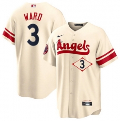 Men Los Angeles Angels 3 Taylor Ward 2022 Cream City Connect Cool Base Stitched Jerseyy