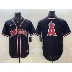 Men Los Angeles Angels Team Big Logo 2026 Fashion Replica Black Out Stitched Baseball Jerseys