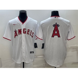 Men Los Angeles Angels White Team Big Logo Cool Base Stitched Jersey