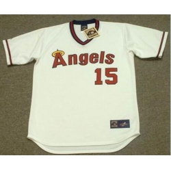 Men Los Angeles Tim Salmon #15 Stitched Baseball Jersey White