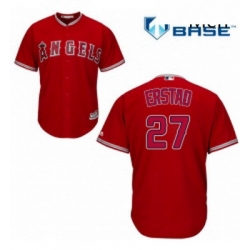 Mens Majestic Los Angeles Angels of Anaheim 27 Darin Erstad Replica Red Alternate Cool Base MLB Jersey 