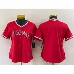 Women's Los Angeles Angels Blank Red Stitched MLB Cool Base Nike Jersey