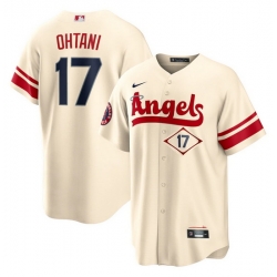 Youth Los Angeles Angels 17 Shohei Ohtani 2022 Cream City Connect Stitched Jersey
