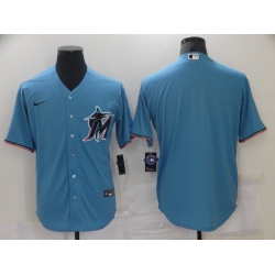 Men Nike Miami Marlins Blue Blank Baseball Stitched Jersey