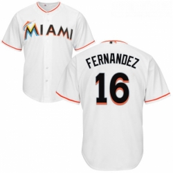 Youth Majestic Miami Marlins 16 Jose Fernandez Replica White Home Cool Base MLB Jersey