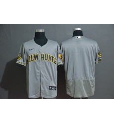 Brewers Blank Gray Nike 2020 Flexbase Jersey