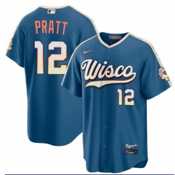 Men Milwaukee Brewers 12 Cooper Pratt Home 2026 City Conect Edition Stitched Limited Jersey