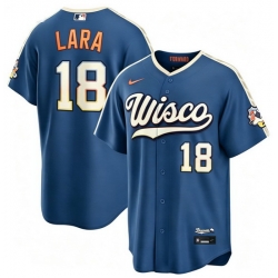Men Milwaukee Brewers 18 Luis Lara Home 2026 City Conect Edition Stitched Limited Jersey