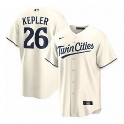 Men Minnesota Twins 26 Max Kepler Cream Cool Base Stitched Baseball Jersey