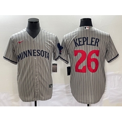 Men Minnesota Twins 26 Max Kepler Gray Cool Base Stitched Baseball Jersey