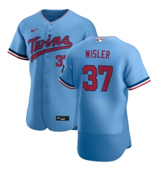 Men Minnesota Twins 37 Matt Wisler Men Nike Light Blue Alternate 2020 Flex Base Team MLB Jersey