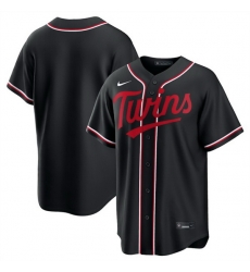Men Minnesota Twins Blank 2026 Fashion Replica Black Out Stitched Baseball Jersey