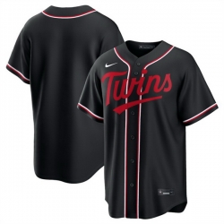 Men Minnesota Twins Blank 2026 Fashion Replica Black Out Stitched Baseball Jersey