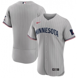 Men Minnesota Twins Blank Grey 2023 Home Team Flex Base Stitched Jersey