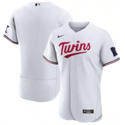 Men Minnesota Twins Blank White 2023 Home Team Flex Base Stitched Jersey