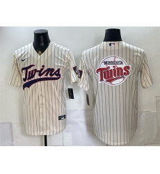 Men Minnesota Twins Team Big Logo Cream 2026 Field of Dreams Stadium Stitched Baseball JerseyS