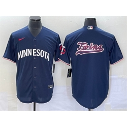 Men Minnesota Twins With Name In Back Navy Cool Base Stitched Jersey
