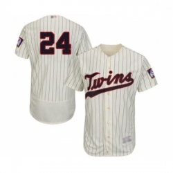 Mens Minnesota Twins 24 C J Cron Cream Alternate Flex Base Authentic Collection Baseball Jersey