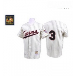 Mens Mitchell and Ness Minnesota Twins 3 Harmon Killebrew Authentic WhiteBlue Strip Throwback MLB Jersey