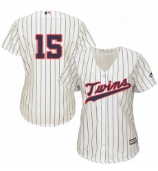 Womens Majestic Minnesota Twins 15 Jason Castro Authentic Cream Alternate Cool Base MLB Jersey