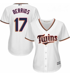 Womens Majestic Minnesota Twins 17 Jose Berrios Replica White Home Cool Base MLB Jersey