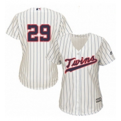 Womens Majestic Minnesota Twins 29 Rod Carew Replica Cream Alternate Cool Base MLB Jersey