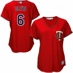 Womens Majestic Minnesota Twins 6 Tony Oliva Authentic Scarlet Alternate Cool Base MLB Jersey