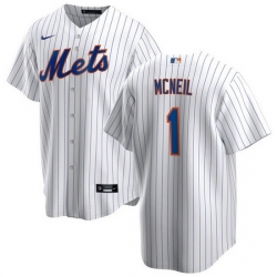 Men New York Mets 1 Jeff McNeil White Cool Base Stitched Jersey