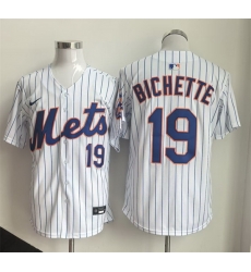 Men New York Mets  19 Bo Bichette 2026 White Home Limited Stitched Baseball Jersey