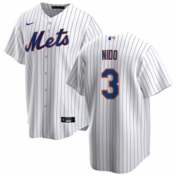 Men New York Mets 3 Tom E1s Nido White Cool Base Stitched Jersey