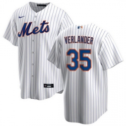 Men New York Mets 35 Justin Verlander White Cool Base Stitched Baseball Jersey
