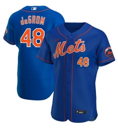 Men New York Mets 48 Jacob deGrom Men Nike Royal Alternate 2020 Flex Base Player MLB Jersey