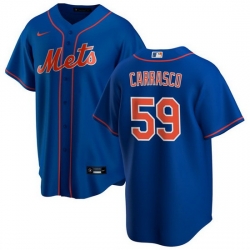 Men New York Mets 59 Carlos Carrasco Royal Cool Base Stitched Jersey