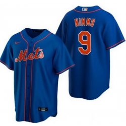 Men New York Mets 9 Brandon Nimmo Royal Cool Base Stitched Baseball Jersey