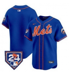 Men New York Mets Blank Royal 2024 Spring Training V2 Limited Stitched Baseball Jersey