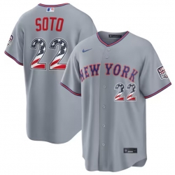 Men New York Mets Juan Soto #22 Fourth of July 2026 Stitched MLB jerseys