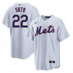 Men New York Mets Juan Soto #22 White Cool Base Stitched MLB Jersey