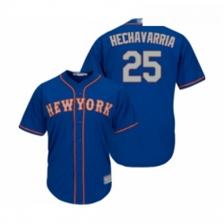 Mens New York Mets 25 Adeiny Hechavarria Replica Royal Blue Alternate Road Cool Base Baseball Jersey 