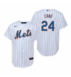 Mens Nike New York Mets 24 Robinson Cano White Home Stitched Baseball Jersey